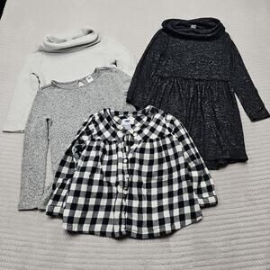 Old Navy Lot Girls 4T Dress & 3 Shirts